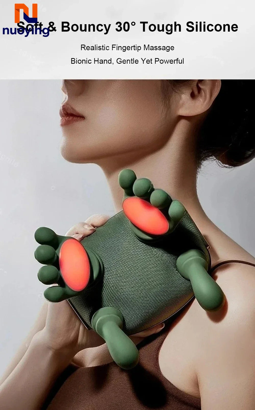 Châle de Massage Pétrissant Sans Fil — Nuque & Épaules