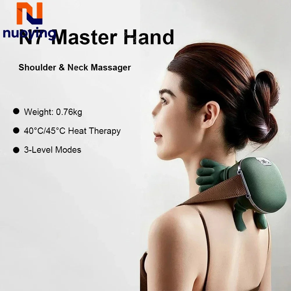 Châle de Massage Pétrissant Sans Fil — Nuque & Épaules