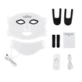 Masque LED visage et cou en silicone, luminothérapie 7 couleurs — en situation d'utilisation
