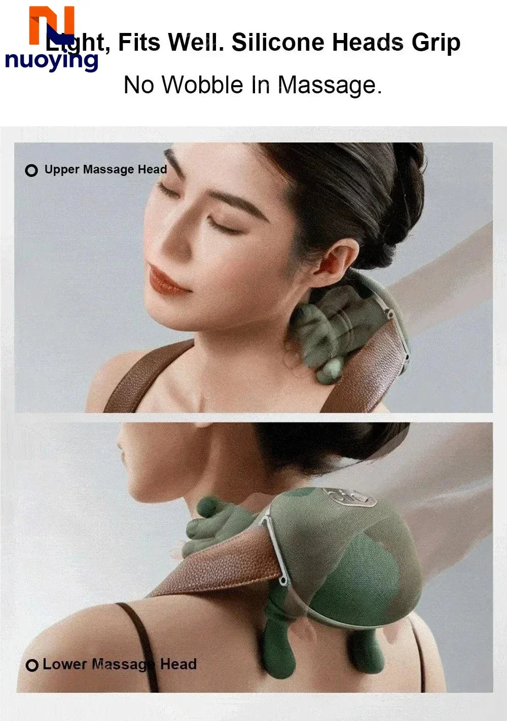 Châle de Massage Pétrissant Sans Fil — Nuque & Épaules