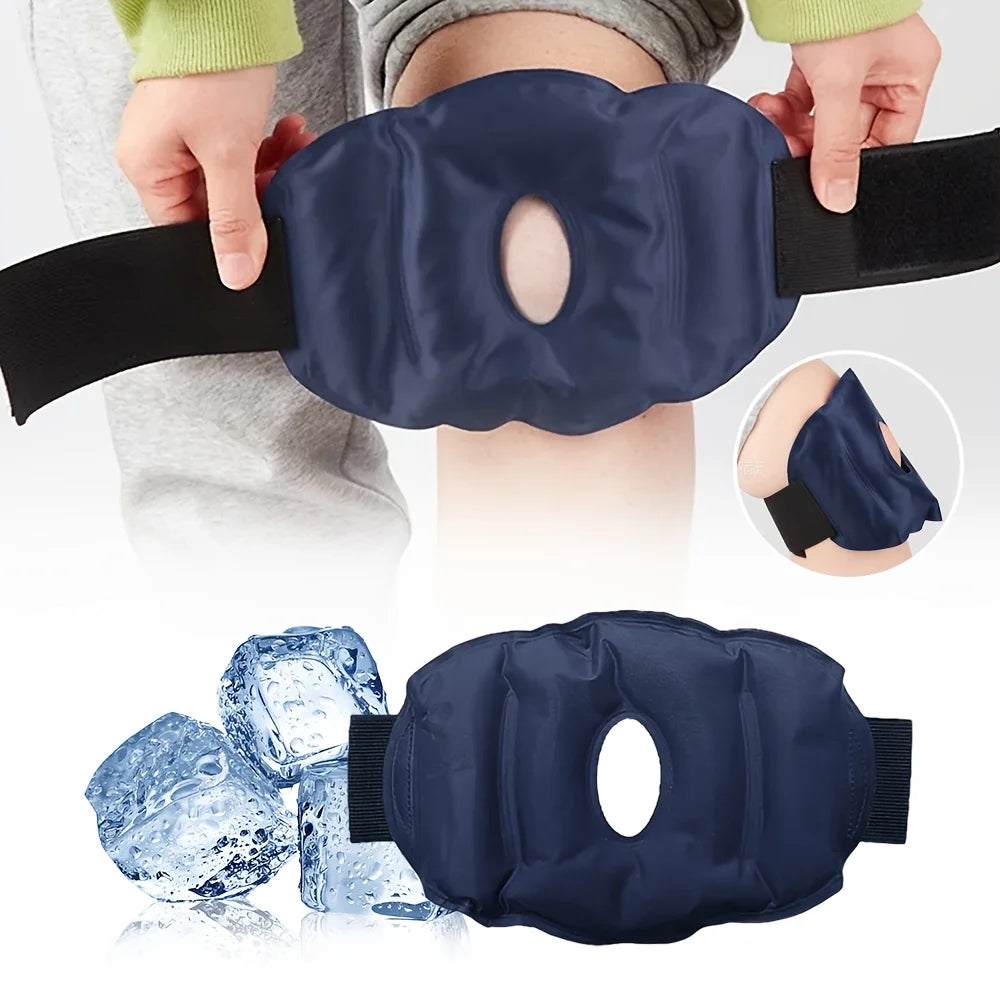 Poche de glace pour le genou, usage chaud et froid — détail du produit
