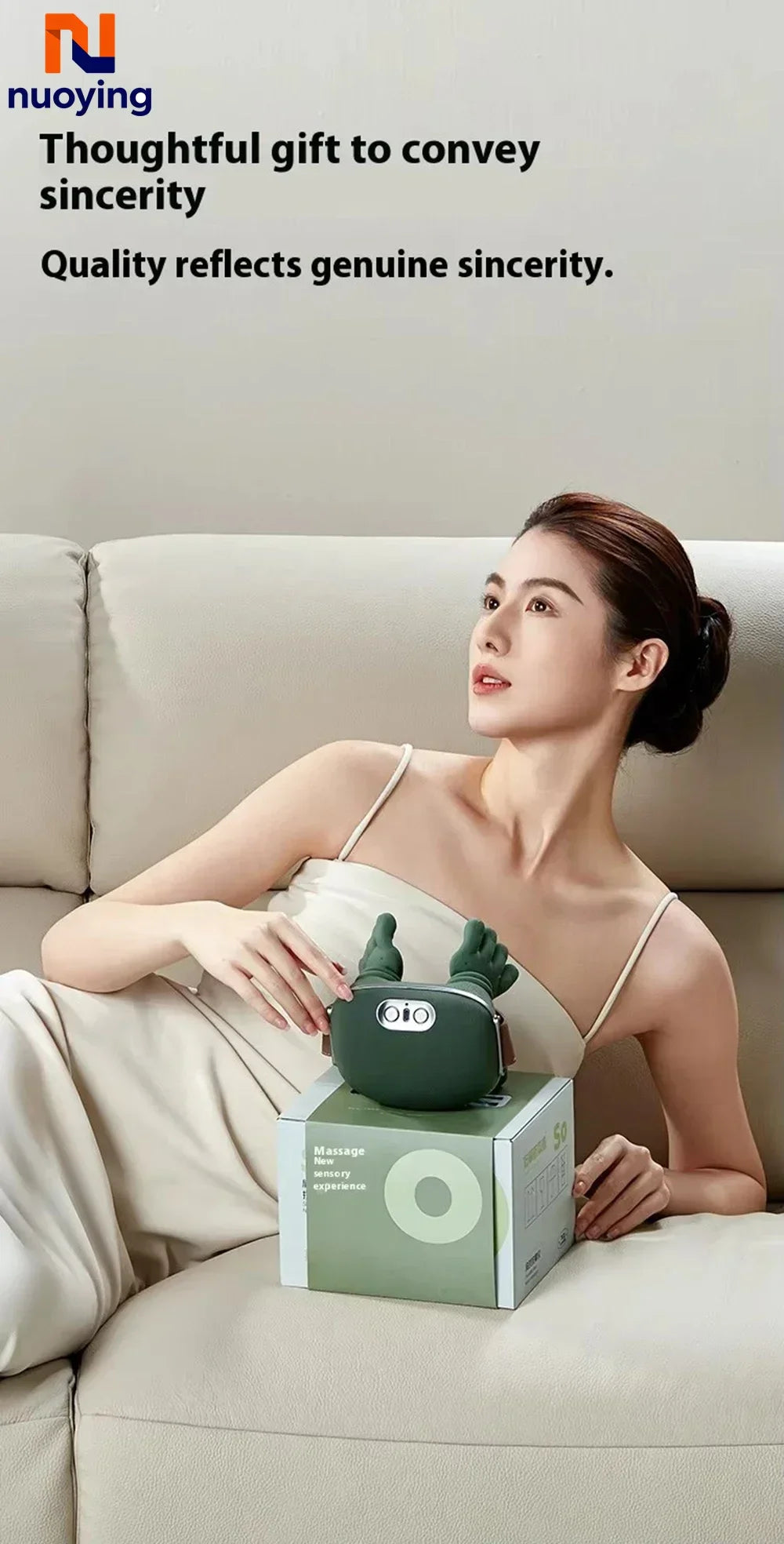 Châle de Massage Pétrissant Sans Fil — Nuque & Épaules